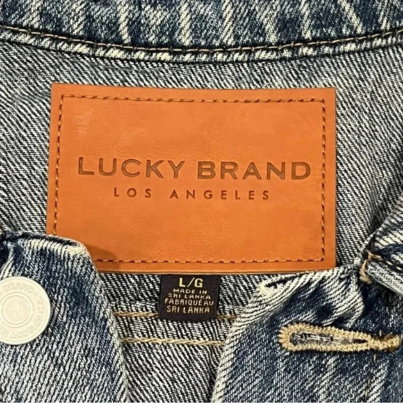 Lucky Brand Tomboy Denim Trucker Jacket Size Large 7WP10489U1 - Picture 3 of 7
